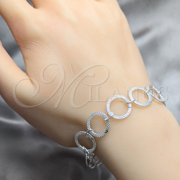 Sterling Silver Bracelet — Fancy Bracelet Polished 03. 15 MM Thickness 7 — alternate product view — SKU 158437 | Plata 925 brazalete — elegante Bracelet pulido 03. 15 MM Thickness 7 — SKU 158437