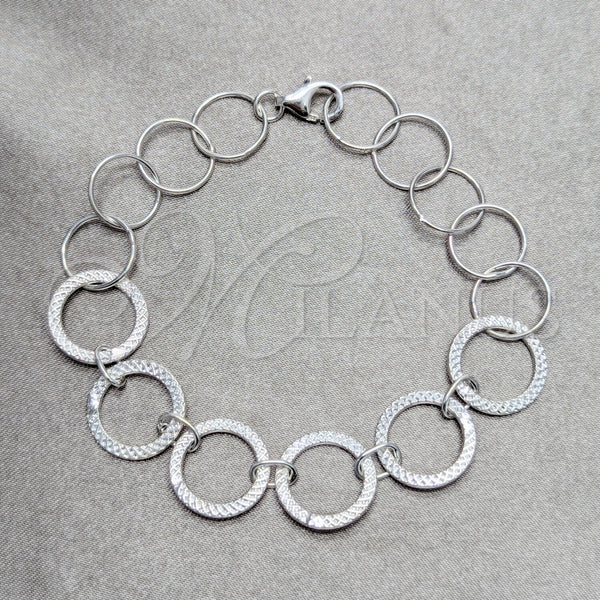 Sterling Silver Bracelet — Fancy Bracelet Polished 03. 15 MM Thickness 7 — main product view — SKU 158437 | Plata 925 brazalete — elegante Bracelet pulido 03. 15 MM Thickness 7 — SKU 158437