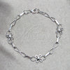 Sterling Silver Fancy Bracelet, Polished, Silver Finish, 03.392.0032.07 (05 MM Thickness, 7 Inches Length)