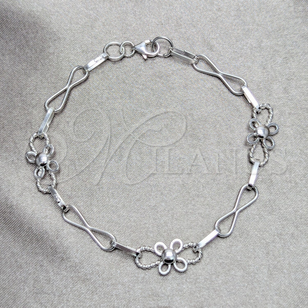Sterling Silver Bracelet — Fancy Bracelet Polished 03. 05 MM Thickness 7 — main product view — SKU 158438 | Plata 925 brazalete — elegante Bracelet pulido 03. 05 MM Thickness 7 — SKU 158438
