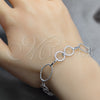 Sterling Silver Fancy Bracelet, Polished, Silver Finish, 03.392.0033.07 (12 MM Thickness, 7 Inches Length)