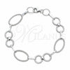 Sterling Silver Fancy Bracelet, Polished, Silver Finish, 03.392.0033.07 (12 MM Thickness, 7 Inches Length)