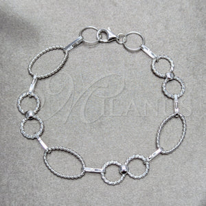 Sterling Silver Bracelet — Fancy Bracelet Polished 03. 12 MM Thickness 7 — main product view — SKU 158439 | Plata 925 brazalete — elegante Bracelet pulido 03. 12 MM Thickness 7 — SKU 158439