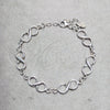 Sterling Silver Fancy Bracelet, Infinite Design, Polished, Silver Finish, 03.392.0034.07 (10 MM Thickness, 7 Inches Length)