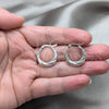 Sterling Silver Small Hoop, Twist Design, Polished, Silver Finish, 02.425.0012.20 for wholesale, additional product view 2