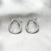 Sterling Silver Small Hoop, Twist Design, Polished, Silver Finish, 02.425.0012.20 for wholesale, additional product view 3
