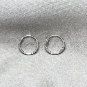 Sterling Silver Hoop Earrings — Small Hoop Polished 02. — main product view — SKU 158444 | Plata 925 aretes de aro — aro pequeño pulido 02. — SKU 158444