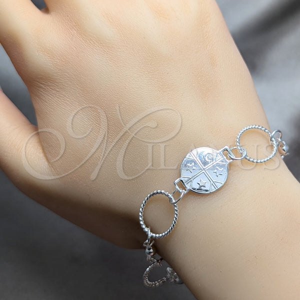 Sterling Silver Bracelet — Fancy Bracelet Polished 03. 16 MM Thickness 7 — alternate product view — SKU 158445 | Plata 925 brazalete — elegante Bracelet pulido 03. 16 MM Thickness 7 — SKU 158445