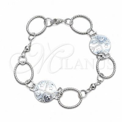 Plateada Plata Esterlina Pulsera, vista principal del producto de Plata 925 por Mayoreo, vista principal del producto