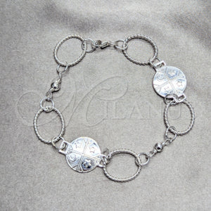 Sterling Silver Bracelet — Fancy Bracelet Polished 03. 16 MM Thickness 7 — main product view — SKU 158445 | Plata 925 brazalete — elegante Bracelet pulido 03. 16 MM Thickness 7 — SKU 158445