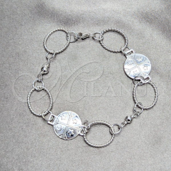 Sterling Silver Bracelet — Fancy Bracelet Polished 03. 16 MM Thickness 7 — main product view — SKU 158445 | Plata 925 brazalete — elegante Bracelet pulido 03. 16 MM Thickness 7 — SKU 158445