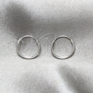 Sterling Silver Hoop Earrings — Small Hoop Polished 02. — main product view — SKU 158446 | Plata 925 aretes de aro — aro pequeño pulido 02. — SKU 158446