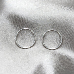 Sterling Silver Hoop Earrings — Small Hoop Polished 02. — main product view — SKU 158447 | Plata 925 aretes de aro — aro pequeño pulido 02. — SKU 158447