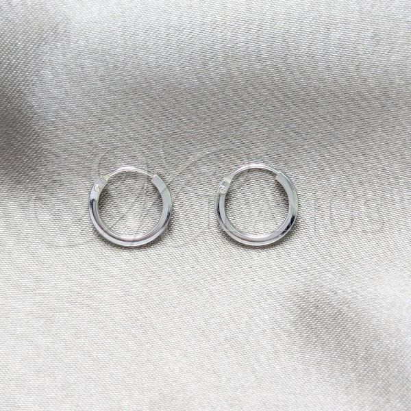 Sterling Silver Hoop Earrings — Small Hoop Polished 02. — main product view — SKU 158448 | Plata 925 aretes de aro — aro pequeño pulido 02. — SKU 158448