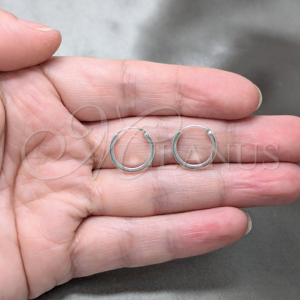 Sterling Silver Hoop Earrings — Small Hoop Polished 02. — alternate product view — SKU 158449 | Plata 925 aretes de aro — aro pequeño pulido 02. — SKU 158449