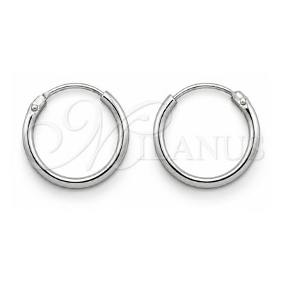 Sterling Silver Small Hoop, Polished, Silver Finish, 02.425.0016.15