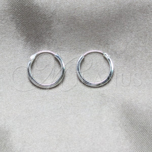 Sterling Silver Hoop Earrings — Small Hoop Polished 02. — main product view — SKU 158449 | Plata 925 aretes de aro — aro pequeño pulido 02. — SKU 158449