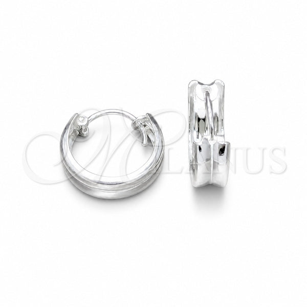 Sterling Silver Small Hoop, Polished, Silver Finish, 02.425.0019.15