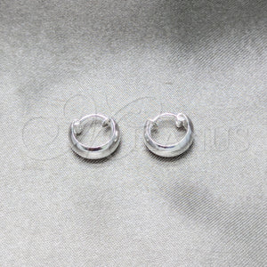 Sterling Silver Hoop Earrings — Small Hoop Polished 02. — main product view — SKU 158457 | Plata 925 aretes de aro — aro pequeño pulido 02. — SKU 158457