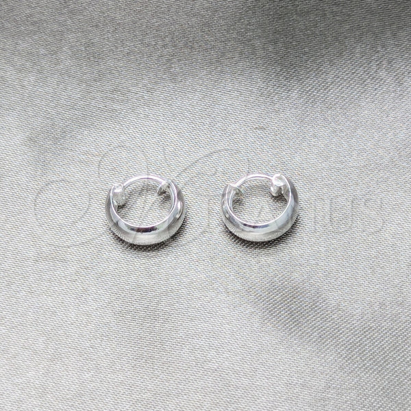 Sterling Silver Hoop Earrings — Small Hoop Polished 02. — main product view — SKU 158457 | Plata 925 aretes de aro — aro pequeño pulido 02. — SKU 158457