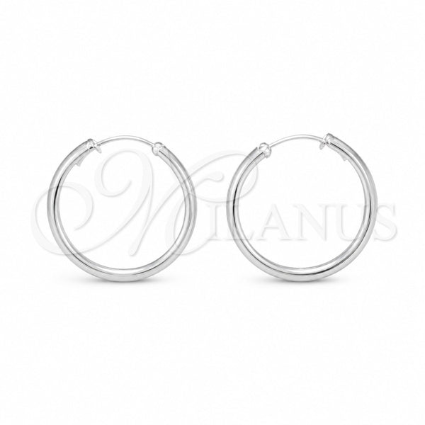 Sterling Silver Medium Hoop, Polished, Silver Finish, 02.425.0026.30