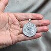 Sterling Silver Religious Pendant, San Benito Design, Polished, Silver Finish, 05.392.0110