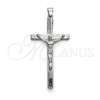 Sterling Silver Religious Pendant, Crucifix Design, Polished, Silver Finish, 05.392.0110