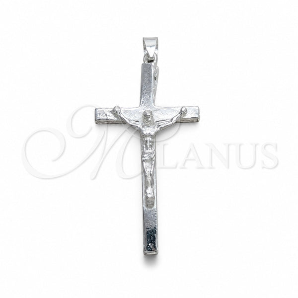 Sterling Silver Religious Pendant, Crucifix Design, Polished, Silver Finish, 05.392.0110