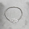 Sterling Silver Adjustable Bolo Bracelet, Judaica and Hand of God Design, Polished, Silver Finish, 03.392.0039 (03 MM Thickness, 7 Inches Length)