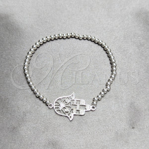 Sterling Silver Bracelet — Adjustable Bolo Bracelet Judaica and Hand of God — main product view — SKU 158464 | Plata 925 brazalete — Adjustable Bolo Bracelet Judaica and Hand of God — SKU 158464