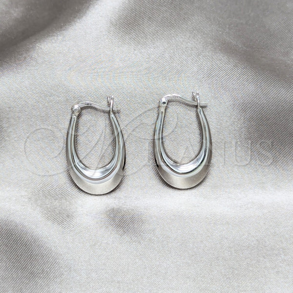 Sterling Silver Hoop Earrings — Small Hoop Hollow and Chunky Design Polished 02. — main product view — SKU 158468 | Plata 925 aretes de aro — aro pequeño Hollow and Chunky diseño pulido 02. — SKU 158468
