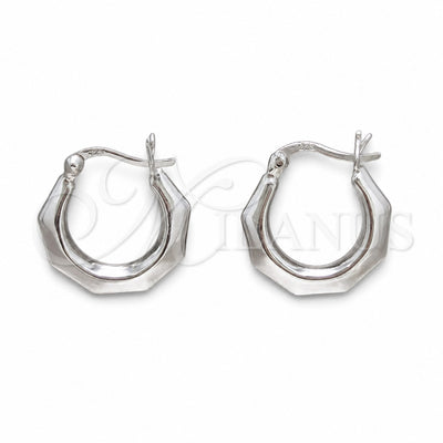 Sterling Silver Small Hoop, Chunky and Hollow Design, Polished, Silver Finish, 02.401.0086.20 for wholesale, main product view