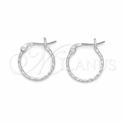 Sterling Silver Small Hoop, Twist Design, Polished, Silver Finish, 02.401.0088.16 for wholesale, main product view