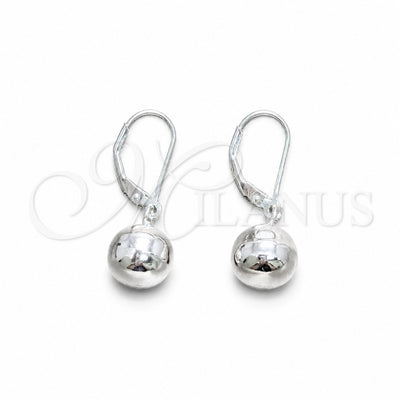 Sterling Silver Dangle Earring, Ball Design, Polished, Silver Finish, 02.401.0091 for wholesale, main product view