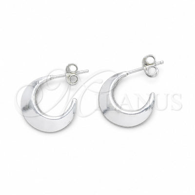 Sterling Silver Stud Earring, Hollow and Chunky Design, Polished, Silver Finish, 02.401.0097 for wholesale, main product view