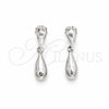 Sterling Silver Stud Earring, Teardrop Design, Polished, Silver Finish, 02.401.0098