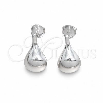 Sterling Silver Stud Earring, Teardrop Design, Polished, Silver Finish, 02.401.0099 for wholesale, main product view
