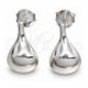 Sterling Silver Stud Earring, Teardrop Design, Polished, Silver Finish, 02.401.0099