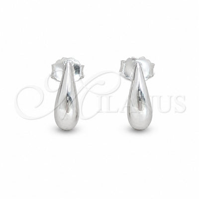 Sterling Silver Stud Earring, Teardrop Design, Polished, Silver Finish, 02.401.0100 for wholesale, main product view
