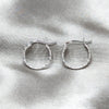 Sterling Silver Small Hoop, Twist Design, Polished, Silver Finish, 02.401.0101.17