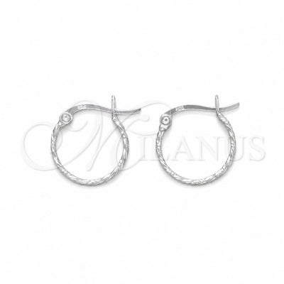 Sterling Silver Small Hoop, Twist Design, Polished, Silver Finish, 02.401.0101.17 for wholesale, main product view