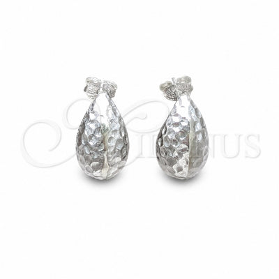 Sterling Silver Stud Earring, Teardrop Design, Polished, Silver Finish, 02.401.0103 for wholesale, main product view