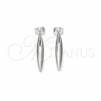 Sterling Silver Stud Earring, Chunky Design, Polished, Silver Finish, 02.401.0104 for wholesale, main product view