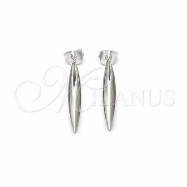 Sterling Silver Stud Earring, Chunky Design, Polished, Silver Finish, 02.401.0104