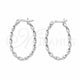 Sterling Silver Medium Hoop, Twist Design, Polished, Silver Finish, 02.401.0106.33