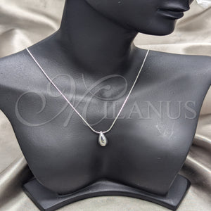 Sterling Silver Necklace — Pendant Necklace Teardrop Design Polished 04. 01 MM — main product view — SKU 158492 | Plata 925 collar — Pendant Necklace Teardrop diseño pulido 04. 01 MM — SKU 158492