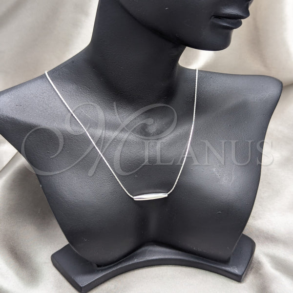 Sterling Silver Necklace — Pendant Necklace Chunky Design Polished 04. 01 MM — main product view — SKU 158493 | Plata 925 collar — Pendant Necklace Chunky diseño pulido 04. 01 MM — SKU 158493