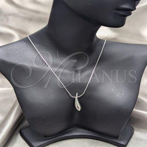 Sterling Silver Necklace — Pendant Necklace Teardrop Design Polished 04. 01 MM — main product view — SKU 158494 | Plata 925 collar — Pendant Necklace Teardrop diseño pulido 04. 01 MM — SKU 158494