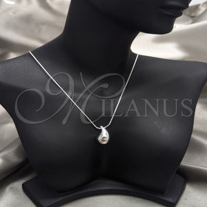 Sterling Silver Necklace — Pendant Necklace Teardrop Design Polished 04. 01 MM — main product view — SKU 158495 | Plata 925 collar — Pendant Necklace Teardrop diseño pulido 04. 01 MM — SKU 158495