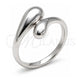 Sterling Silver Elegant Ring, Chunky and Teardrop Design, Polished, Silver Finish, 01.401.0001 (One size fits all)